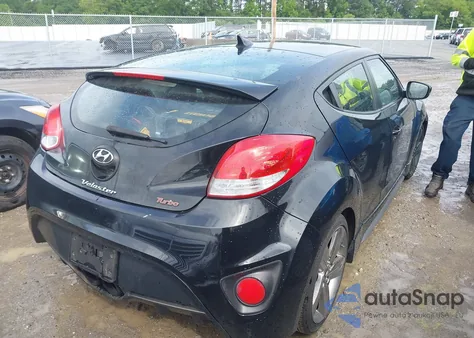 2013 Hyundai Veloster Turbo W/Black from USA, damaged, VIN KMHTC6AE7DU142860